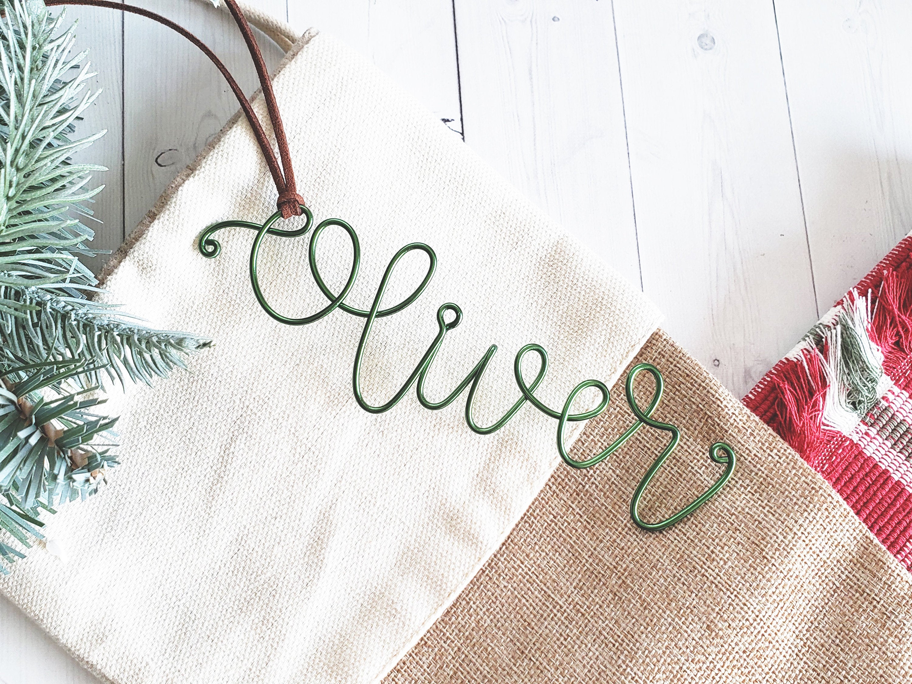 Custom Wire Name Stocking Tag (Oliver) – Le Rustic Chic
